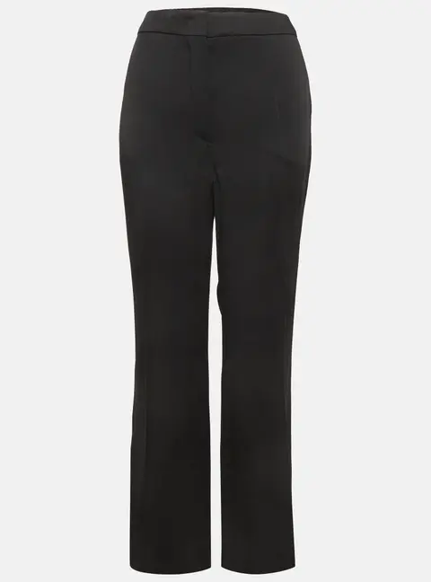 Sportmax Black Satin Straight Leg Trousers M