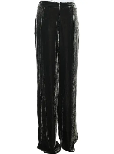 Sportmax Green Velvet Palazzo Pants L