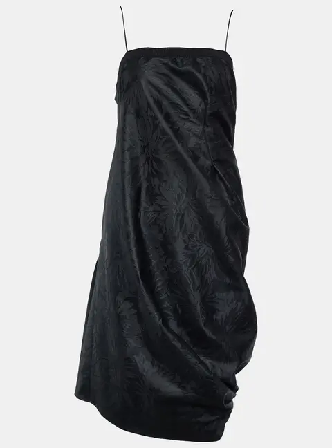 Sportmax Black Floral Print Synthetic Sleeveless Dress M