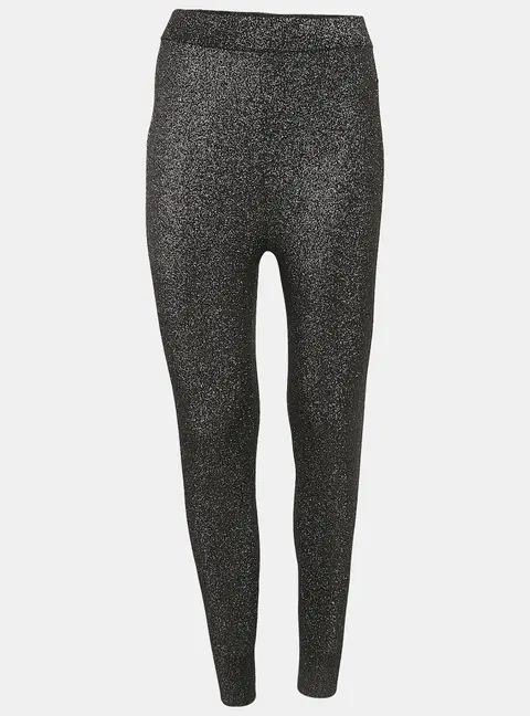 T by Alexander Wang Black/Metallic Lurex Knit Leggings M