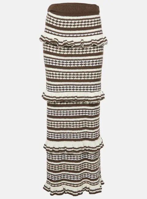 Tularosa Brown Knit Kaely Maxi Skirt M