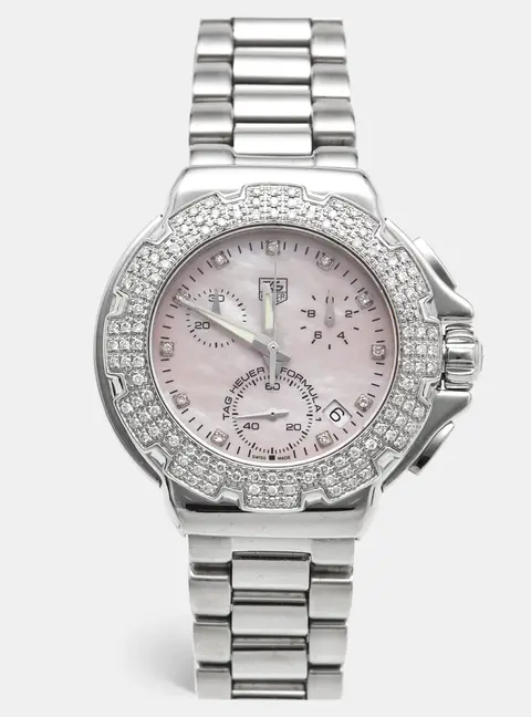 TAG Heuer Formula 1 CAC1311.BA0852 Mother Of Pearl Dial Stainless Steel Diamond Women's Wristwatch 37 mm
