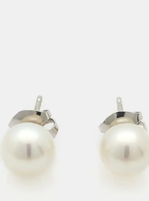 Tasaki 18k White Gold pearl earrings
