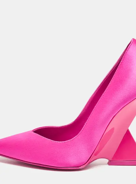 The Attico Fuchsia Satin Cheope Pumps Size 35