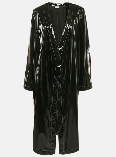 The Attico Black Synthetic Open Front Dress S
