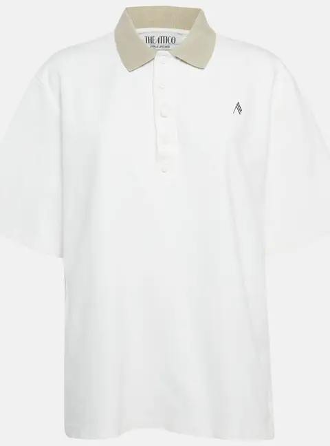 The Attico White Jersey Oversized T-Shirt S