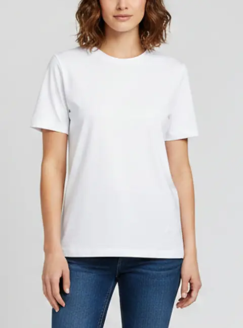 The Attico White Jersey Crewneck T-Shirt S