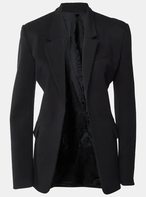 The Attico Black Wool Blend Structured Blazer XS