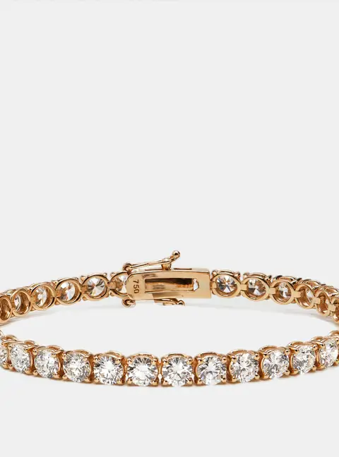 9.80 cts Round Brilliant Lab Grown Diamonds 18k Rose Gold Tennis Bracelet