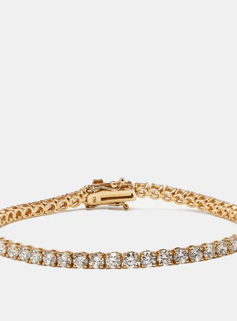 5.00 cts Round Brilliant Lab Grown Diamonds 18k Rose Gold Tennis Bracelet