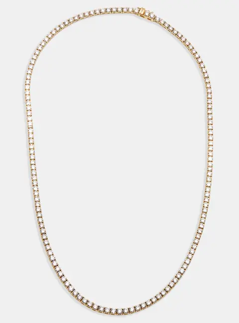 11.9 cts Round Lab Grown Diamonds 18k Yellow Gold Necklace