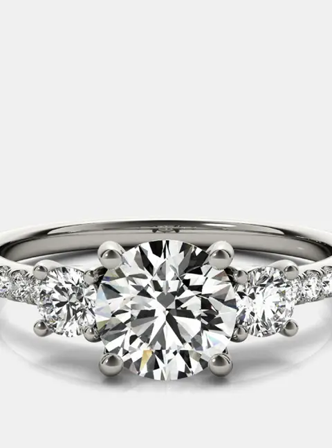 1.4 cts Round Lab Grown Diamond 14k White Gold wedding Ring Size 52