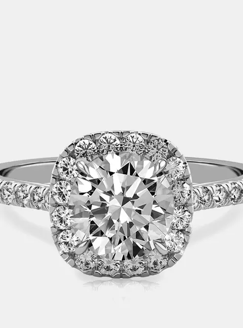 1.7 cts Round Lab Grown Diamond 14k White Gold Wedding Ring Size 52