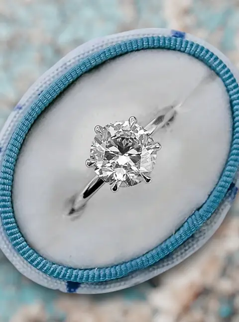 1.90 cts Round Cut Lab Grown Diamond 14k White Gold Wedding Ring Size 52