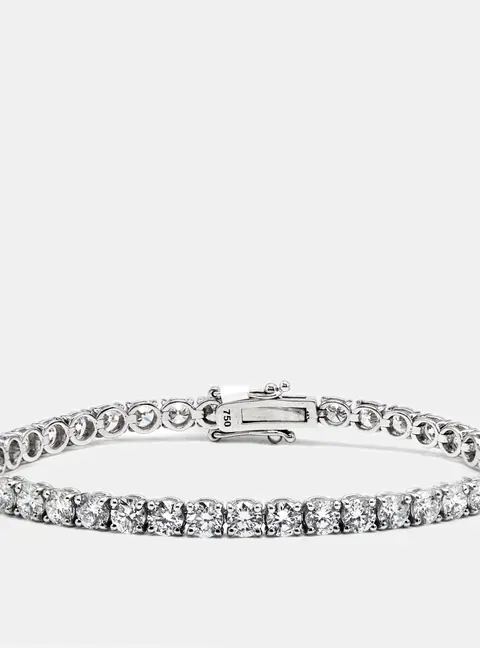 11.5 cts Round Lab Grown Diamonds 18k White Gold Bracelet