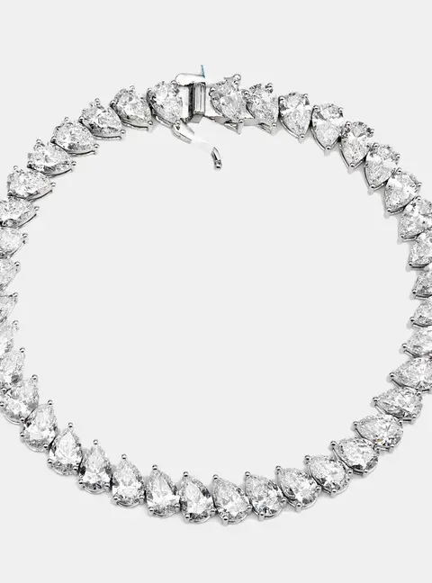 14 cts Pear Lab Grown Diamond 18k White Gold Bracelet
