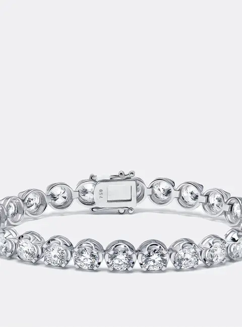 12.5 cts Round Lab Grown Diamonds 18k White Gold Bracelet