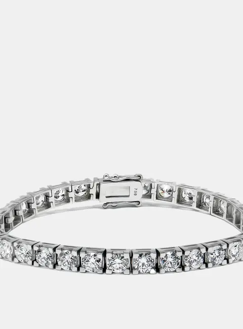 9 cts Round Lab Grown Diamonds 18k White Gold Bracelet