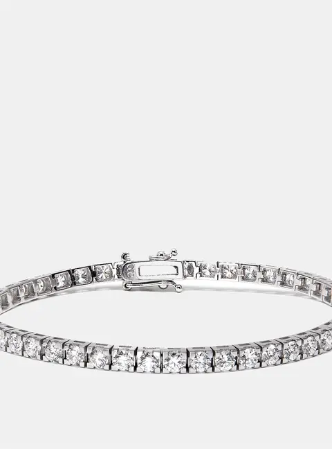 4.8 cts Round Lab Grown Diamonds 18k White Gold Bracelet