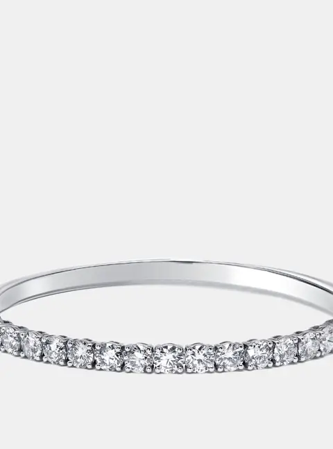 5.35 cts Round Lab Grown Diamonds 18k White Gold Bracelet