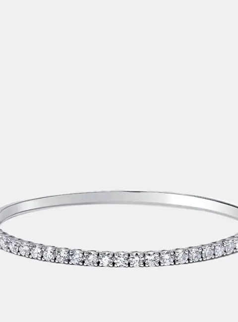 2.7 cts Round Lab Grown Diamonds 18k White Gold Bracelet