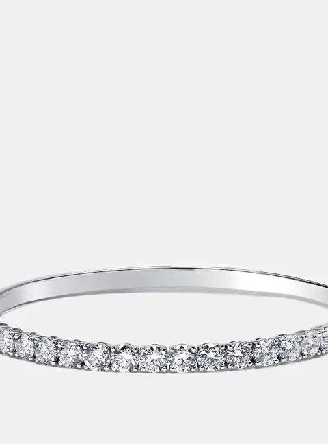 4.80 cts Round Lab Grown Diamonds 18k White Gold Bracelet