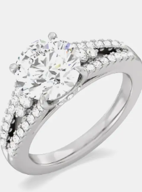 2.20 cts Round Lab Grown Diamond 14k White Gold Wedding Ring EU 50.5