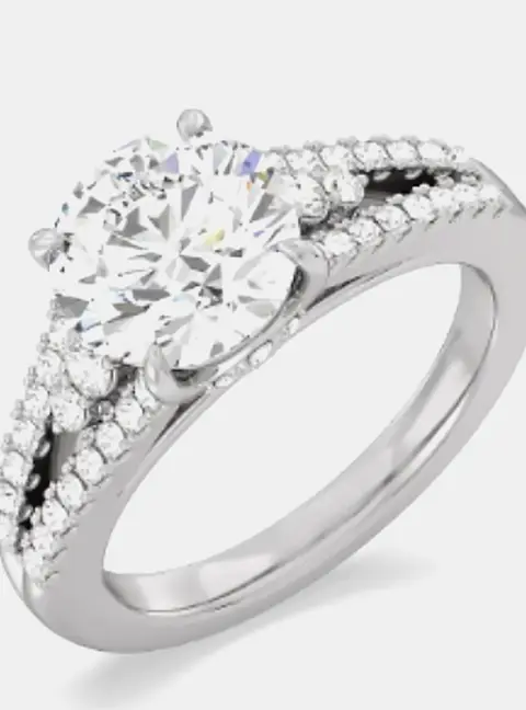 2.20 cts Round Lab Grown Diamond 14k White Gold Wedding Ring EU 50.5