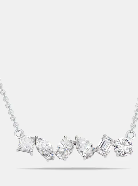 3 cts Lab Grown Diamond 18k White Gold Necklace