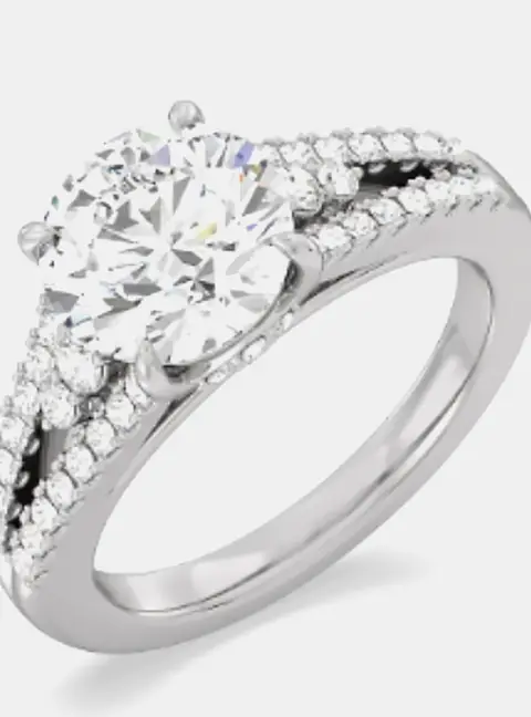2.20 cts Round Lab Grown Diamond 14k White Gold Wedding Ring EU 50.5