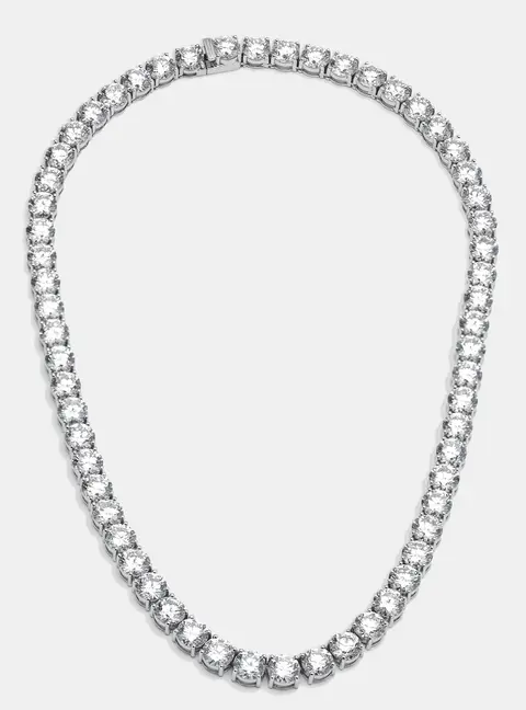 65 cts Round Lab Grown Diamonds 18k White Gold Necklace