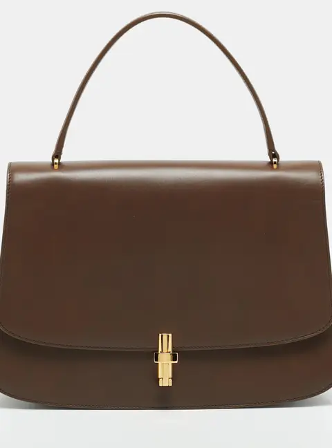 The Row Sofia 11.75  Brown Leather Top Handle Bag