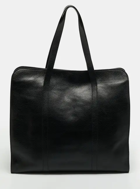 The Row Ben Black Leather Tote