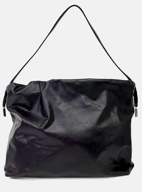 The Row Brown Leather  Angie Hobo Bag