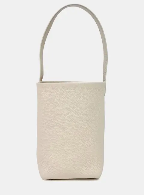 The Row Cream Leather Parkback Small