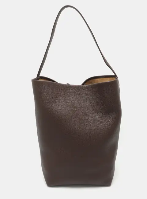 The Row N/S Park Chocolate Brown Leather Tote