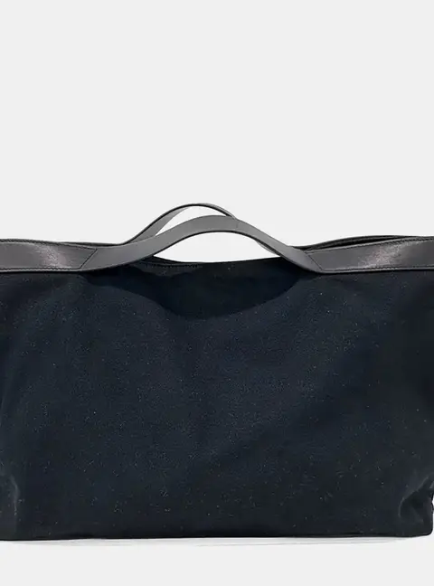 The Row Kit Tote Black Fabric Tote Bag