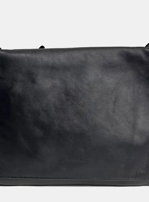 The Row Nan Shoulder Black Leather Shoulder Bag