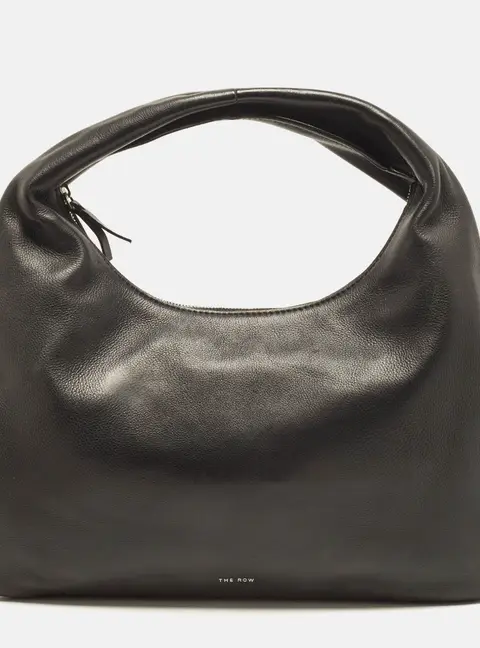 The Row Everyday Small Black Leather Shoulder Bag