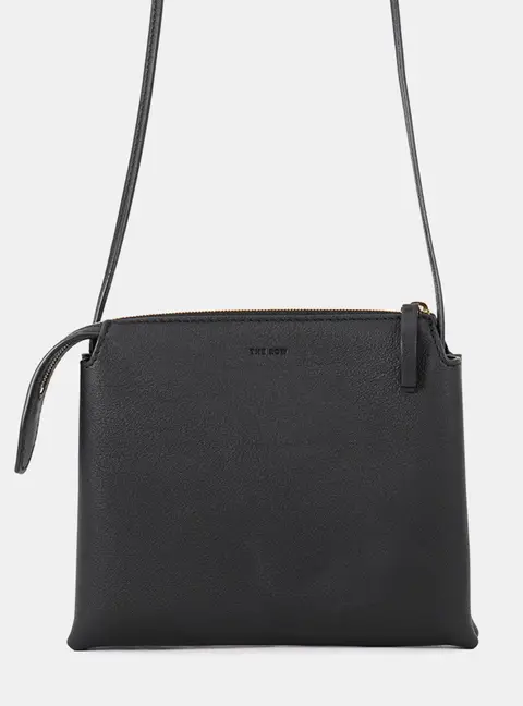 The Row New Mini Twin Black Leather