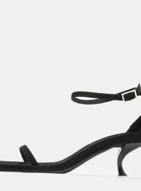 The Row Paloma Size 36 Black Suede Slingback Sandals