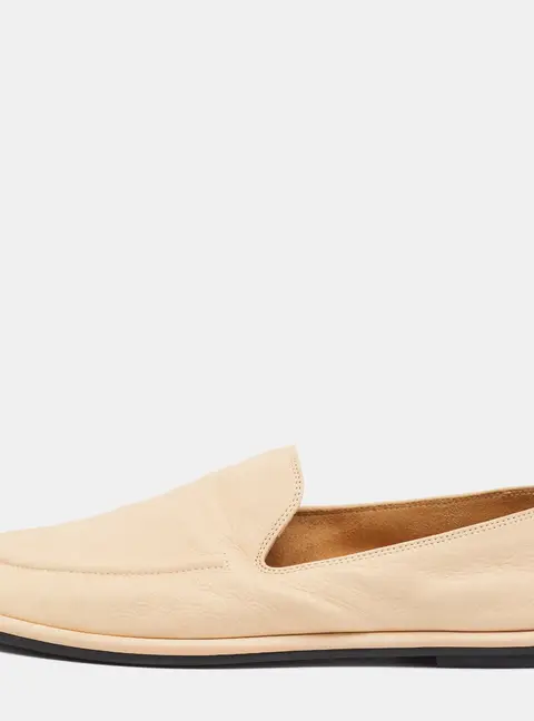 The Row Size 36 Beige Leather Loafers