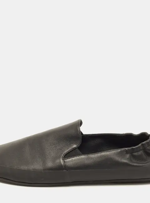The Row Tech Size 40 Black Leather Loafers