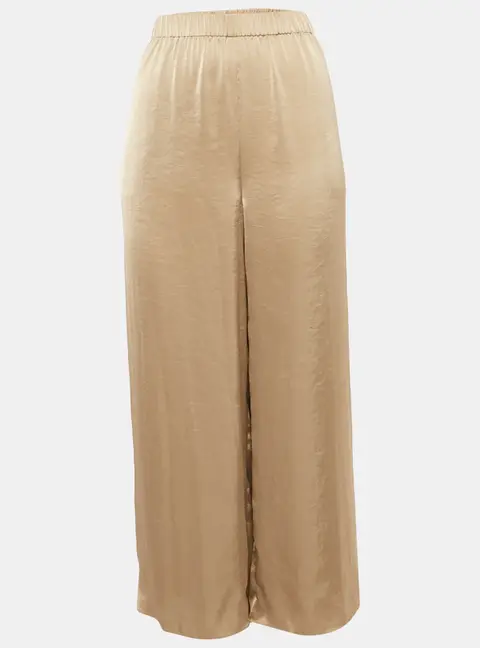 Theory Gold Sateen Straight Leg Pants L