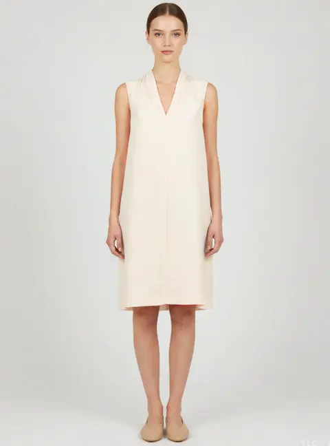 Theory Beige Satin Mini Dress XS
