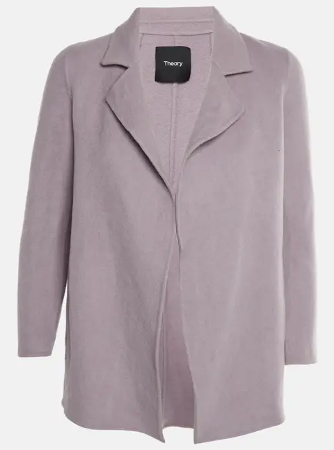 Theory Lavender Wool and Cashmere Blend Sileena Jacket XS