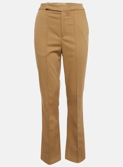 Third Form Nut Brown Gabardine Flared Trousers XS