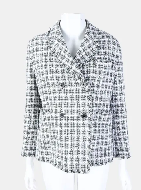 Thom Browne Green/White Tweed Jacket