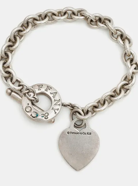 Tiffany & Co. Heart Tag Sterling Silver Toggle Bracelet