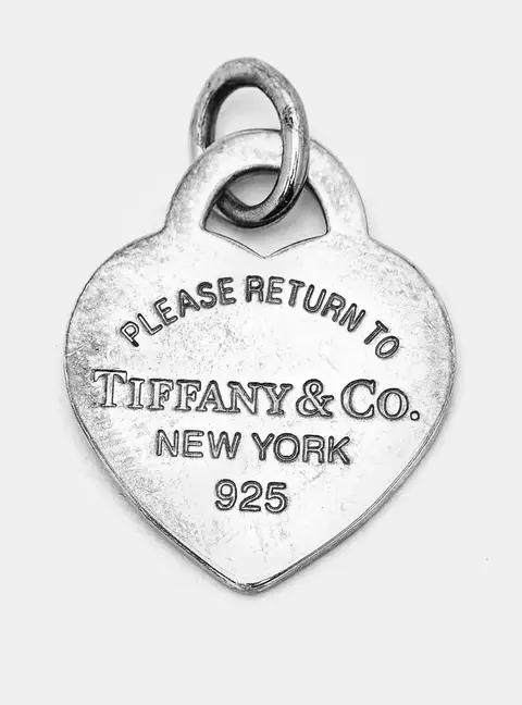 Tiffany & Co. Return To Tiffany Heart Dark Blue Enamel Sterling Silver Pendant
